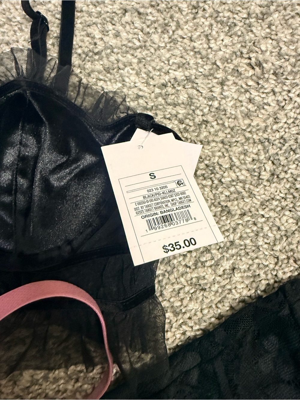 Auden Pink Satin, Black Velvet, and Black Lace Bustier Bras - Picture 6 of 12